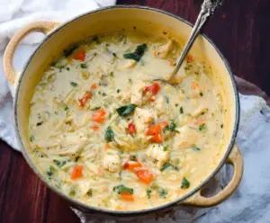 Creamy Chicken Orzo Winter Soup