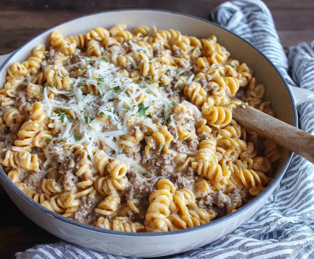 Creamy Ground Beef Pasta Recipe
