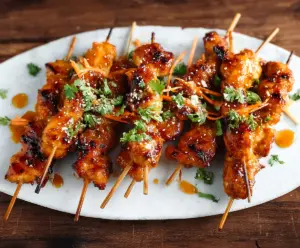 Crispy Bang Bang Chicken Skewers
