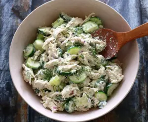 Cucumber Dill Greek Yogurt Rotisserie Chicken Salad