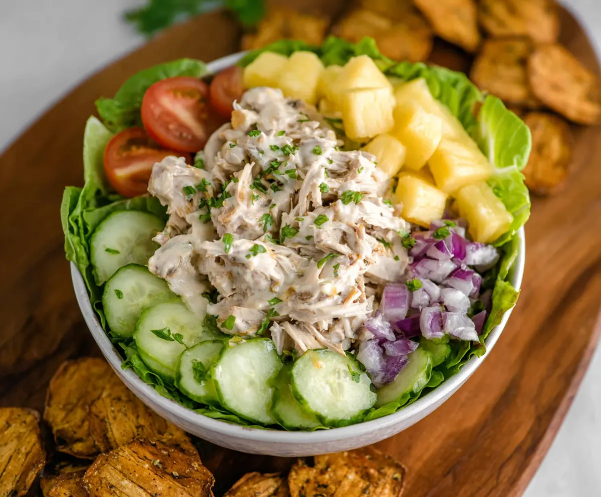 Easy Hawaiian Chicken Salad Bowl