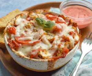 Healthy Cottage Cheese Pizza Bowl