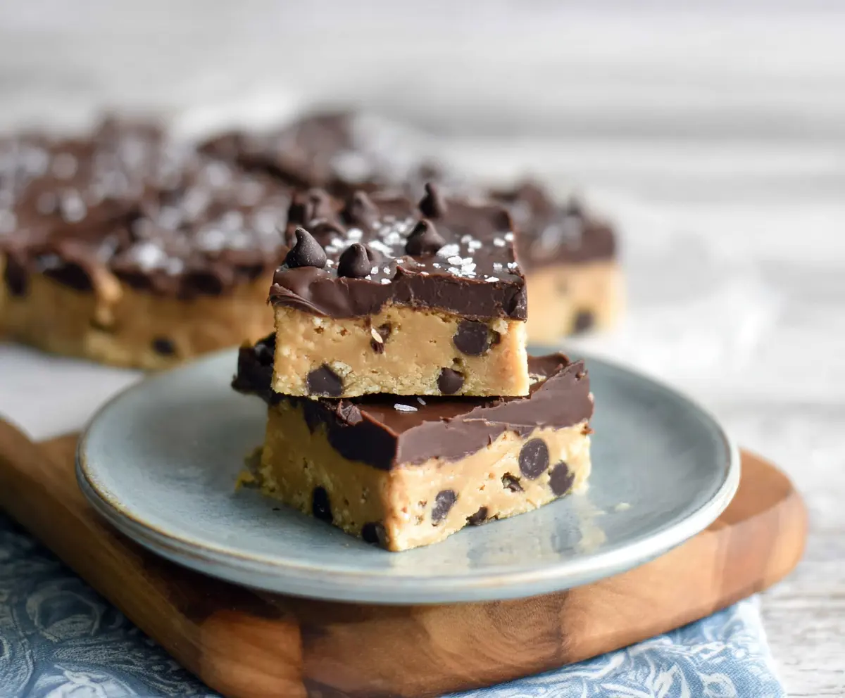 Easy Healthy No Bake Cookie Dough Bars