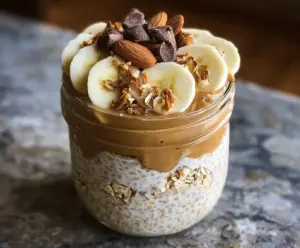 High-Protein Peanut Butter Overnight Oats