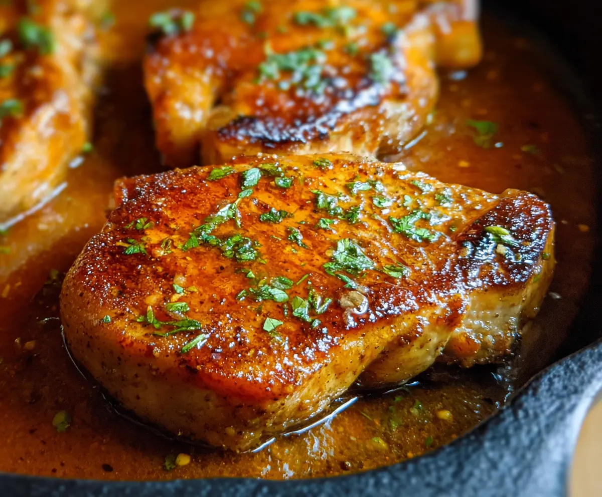 Juicy Pan Seared Pork Chops Recipe