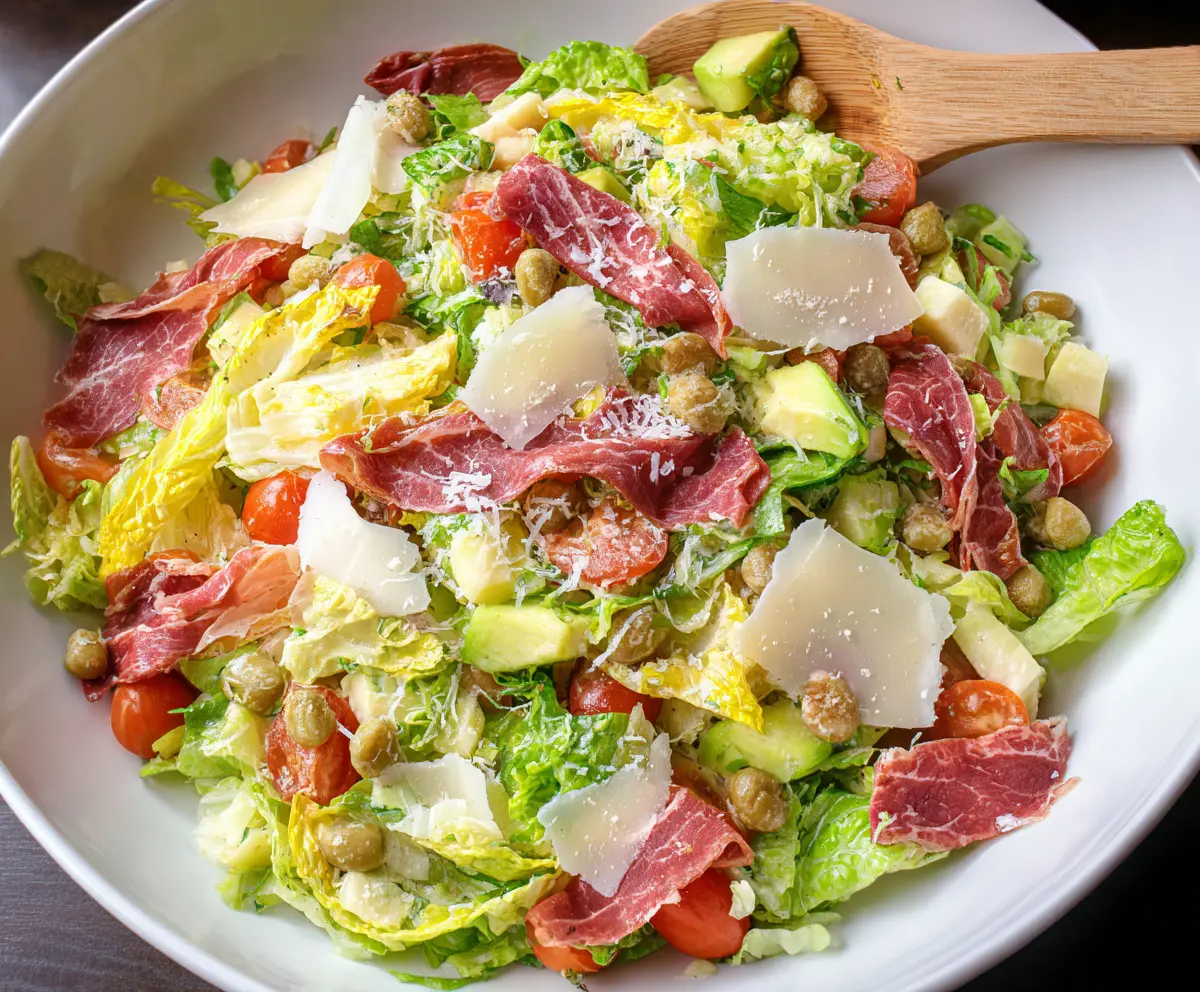 Fresh La Scala Chopped Salad with colorful vegetables and herbs, perfect for a healthy meal.