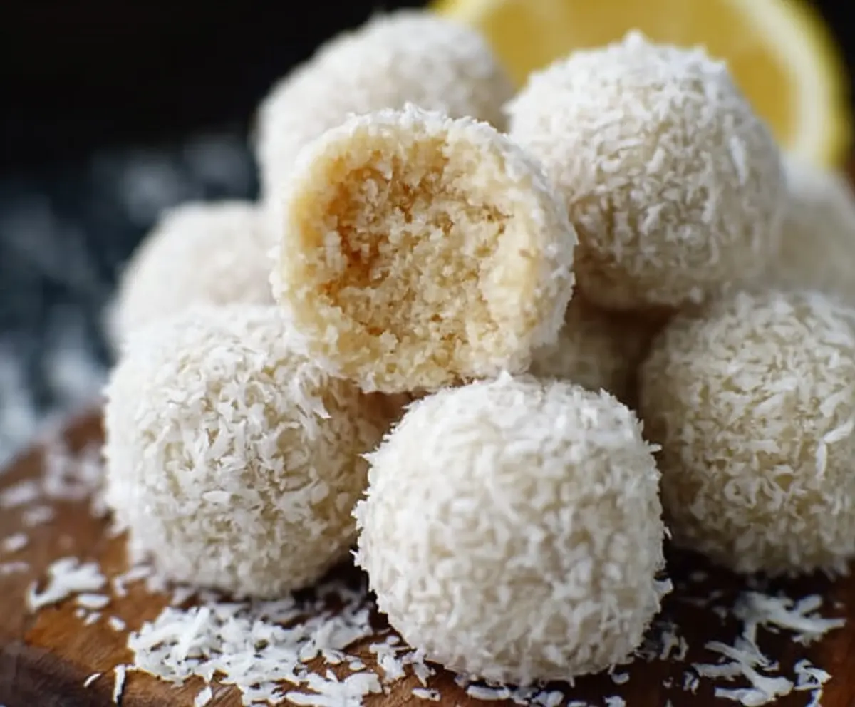 Easy Lemon Coconut Protein Balls