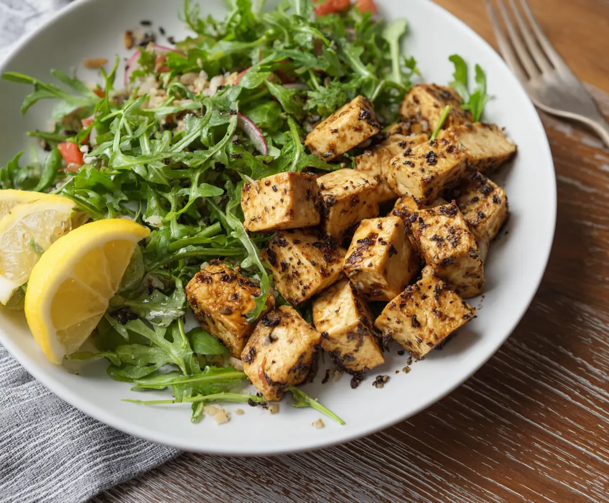 Zesty Lemon-Garlic Tofu Salad
