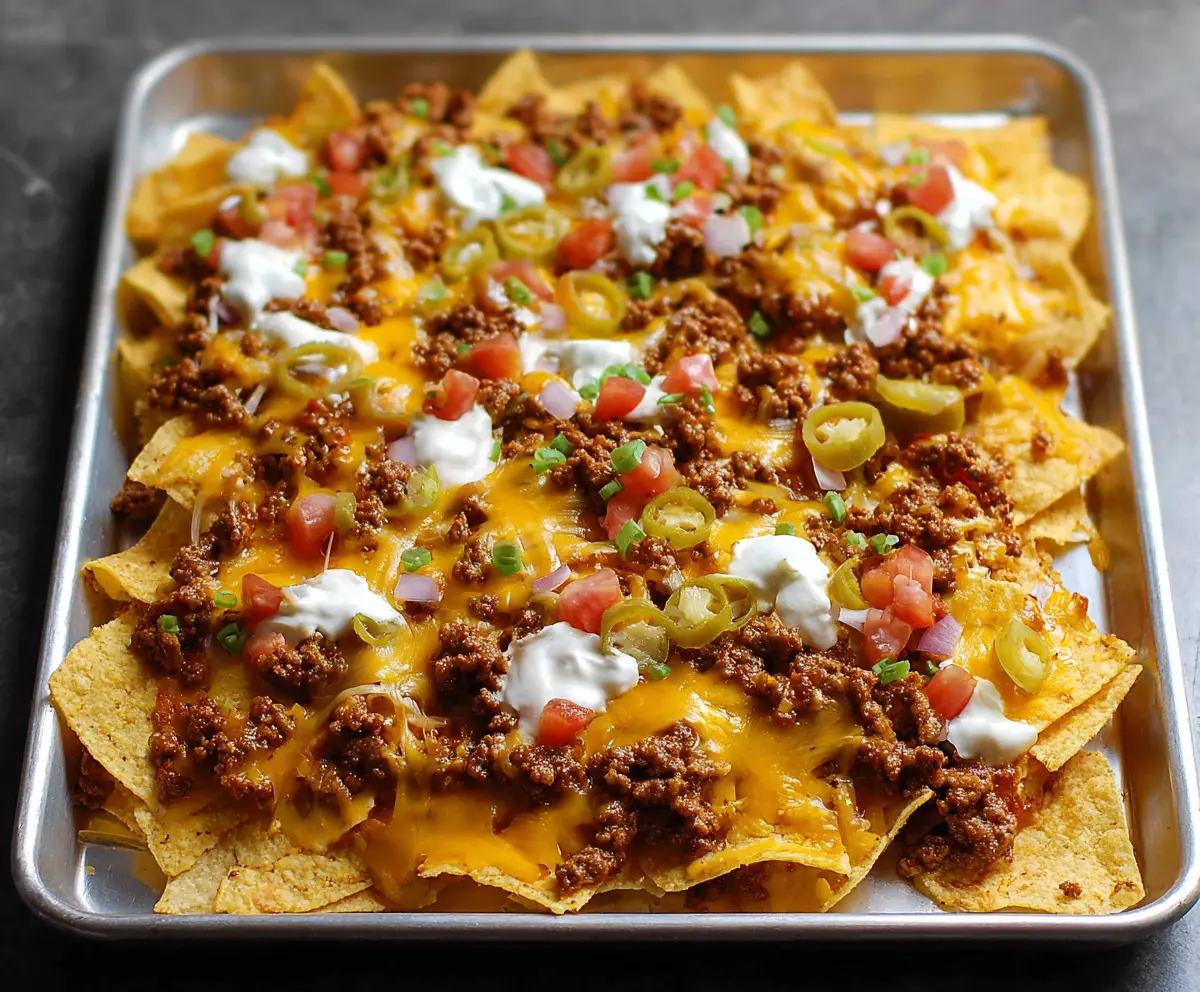 Loaded Nachos with Ground Beef