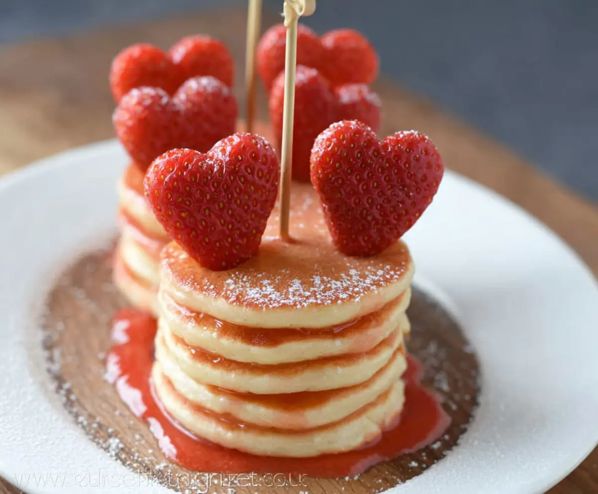 Mini Heart Pancake Stacks Recipe