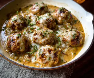 Onion Meatballs with Savory Onion Sauce