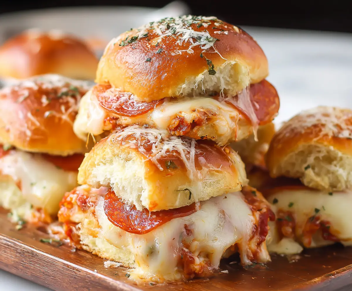 Easy Pepperoni Pizza Sliders