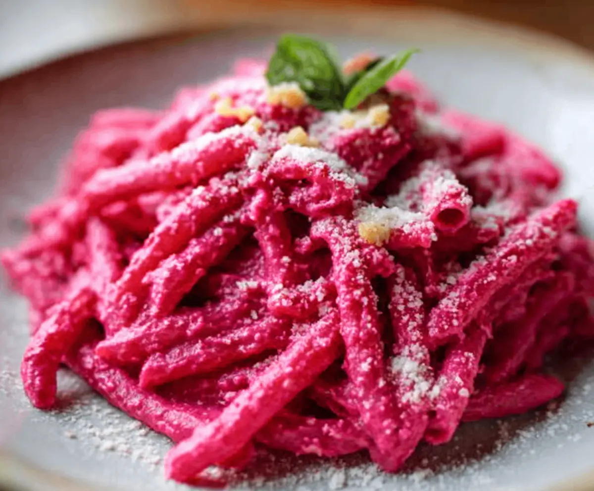 Pink Pasta with Creamy Beet Sauce