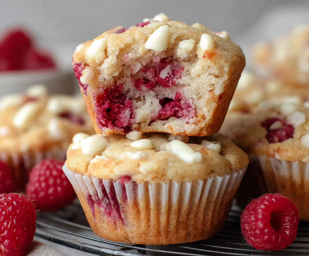 Easy Raspberry White Chocolate Muffins