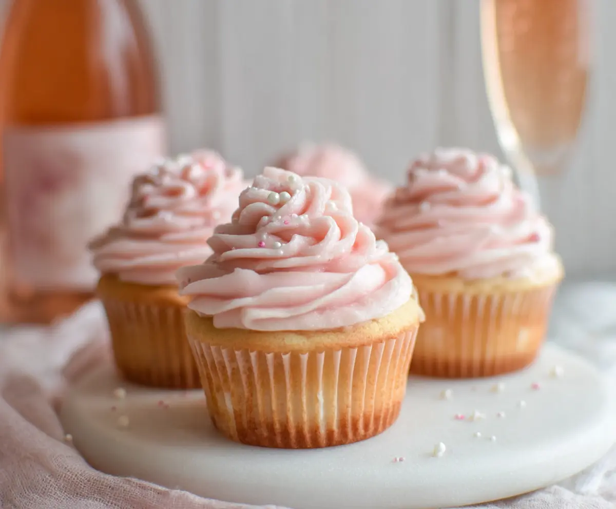Easy Rose Champagne Cupcakes Recipe
