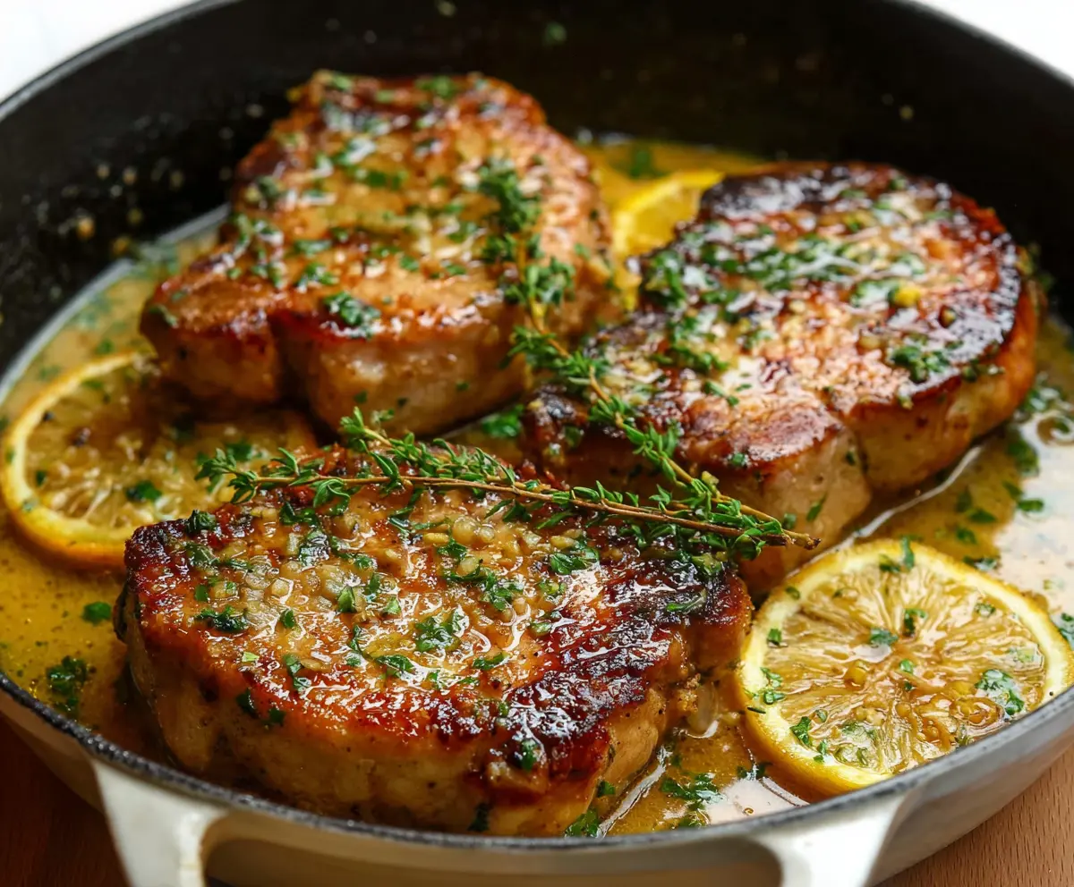Easy Savory Lemon Butter Pork Chops