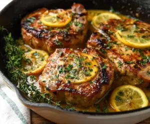 Savory Lemon Butter Pork Chops