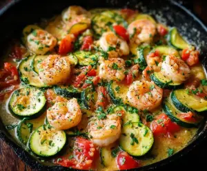 Shrimp and Zucchini Skillet