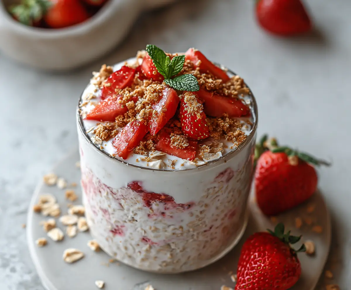 Strawberry Cheesecake Overnight Oats