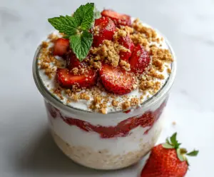 Strawberry Cheesecake Overnight Oats