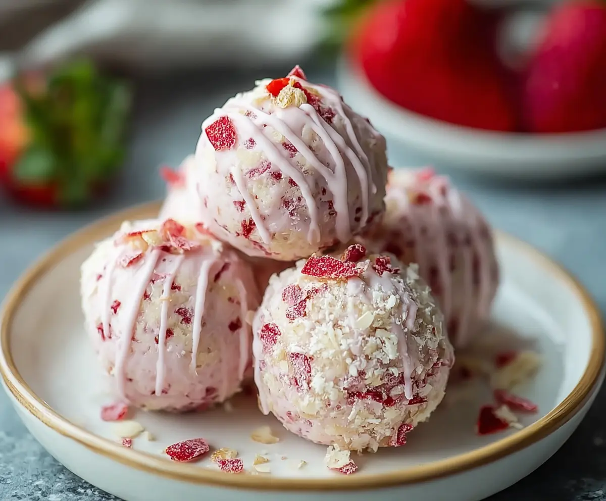 Strawberry Cheesecake Protein Balls