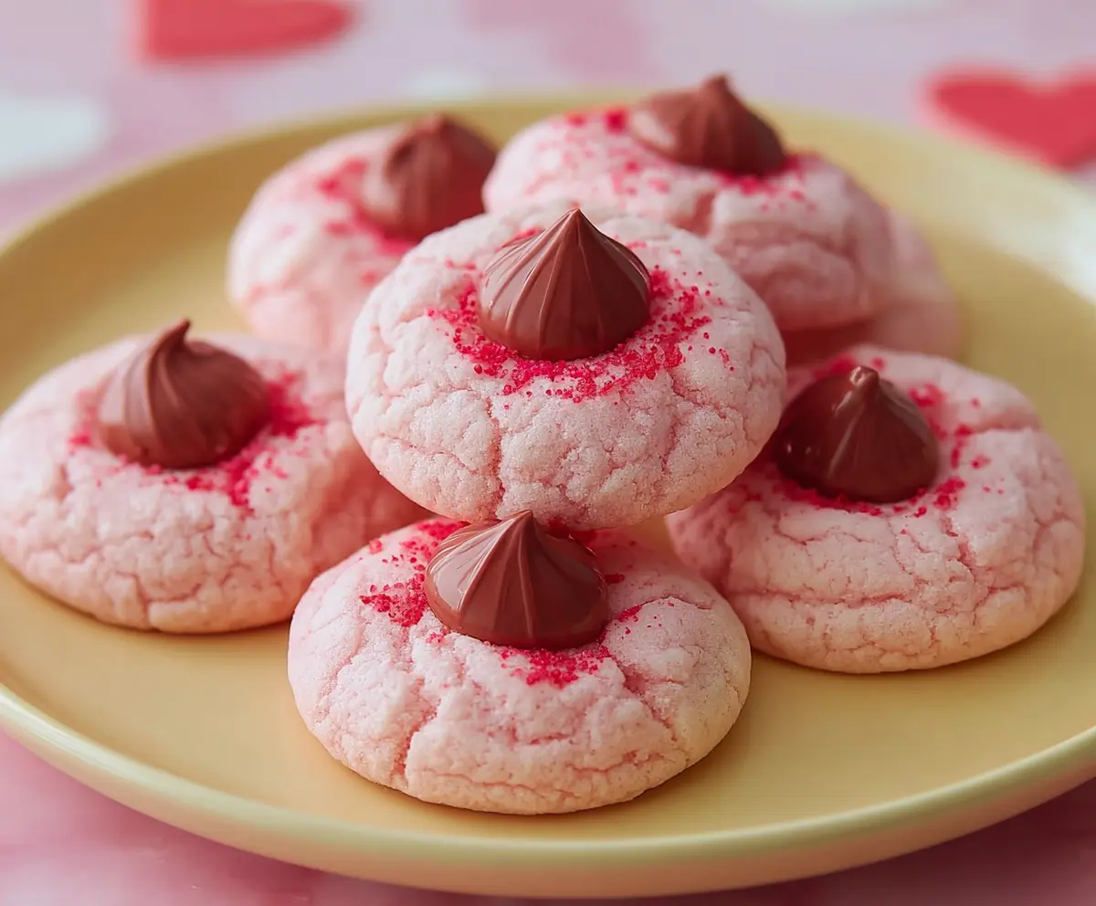 Easy Strawberry Kiss Cookies Recipe
