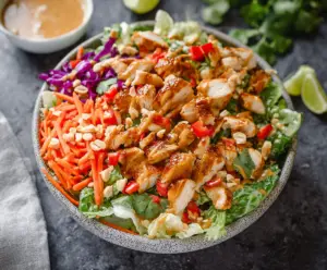 Thai Chicken Salad with Peanut Dressing
