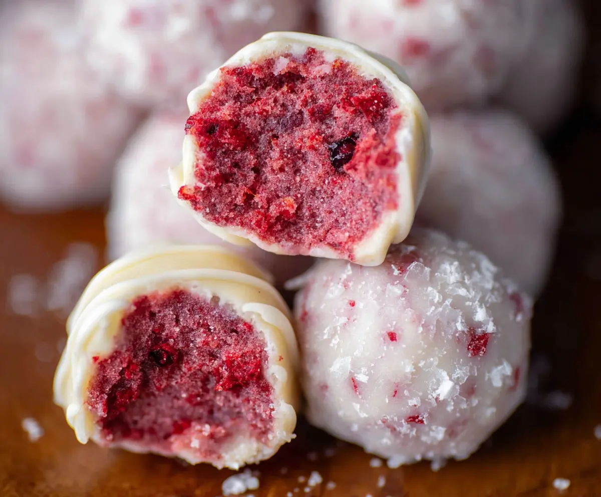 Easy White Chocolate Raspberry Truffles