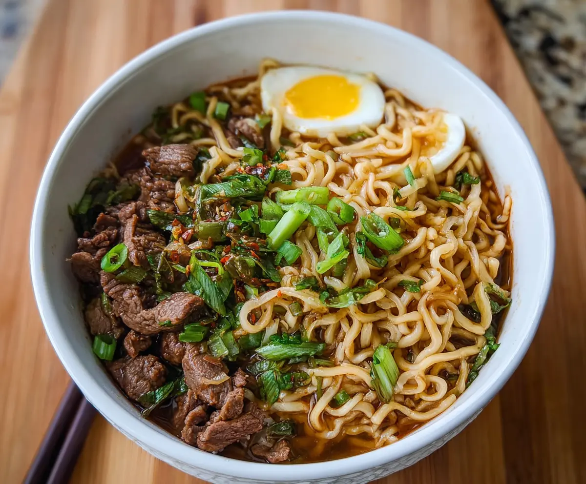 Easy Beef Ramen Noodles Recipe