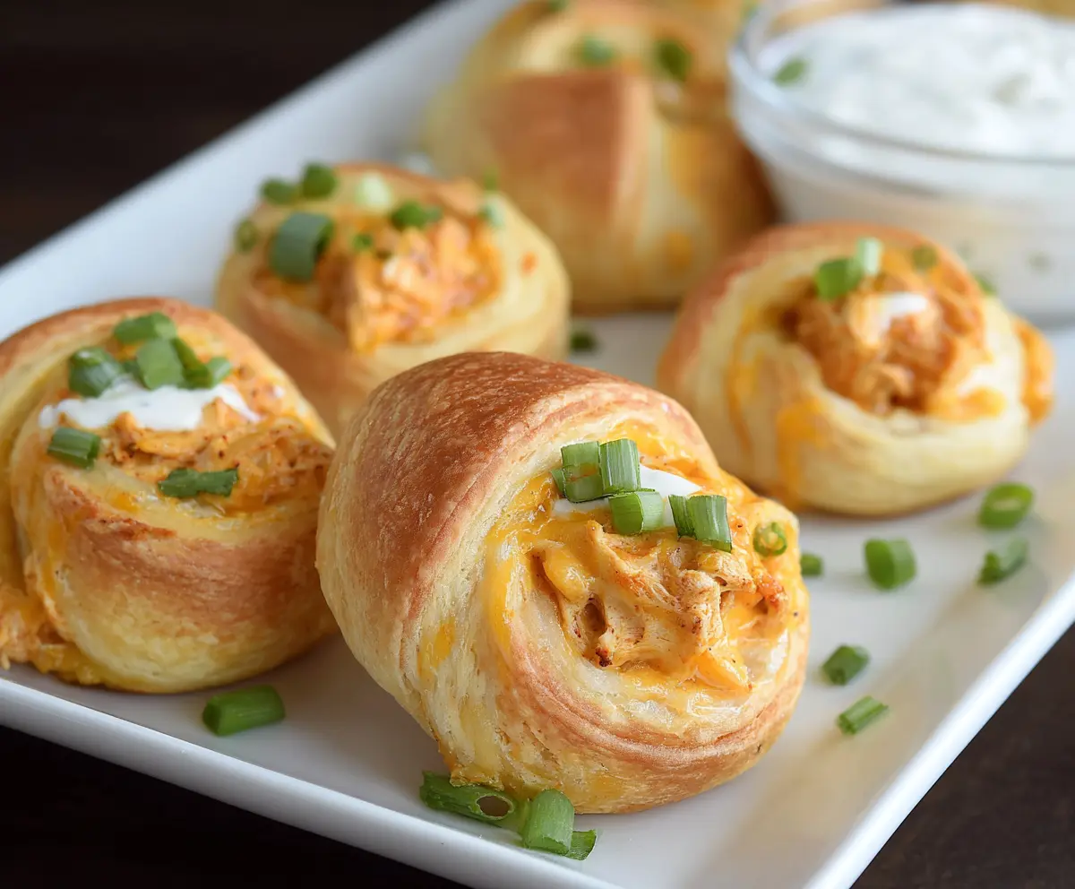 Easy Buffalo Chicken Crescent Rolls