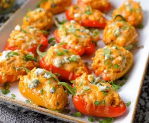 Buffalo Chicken Dip Stuffed Mini Peppers