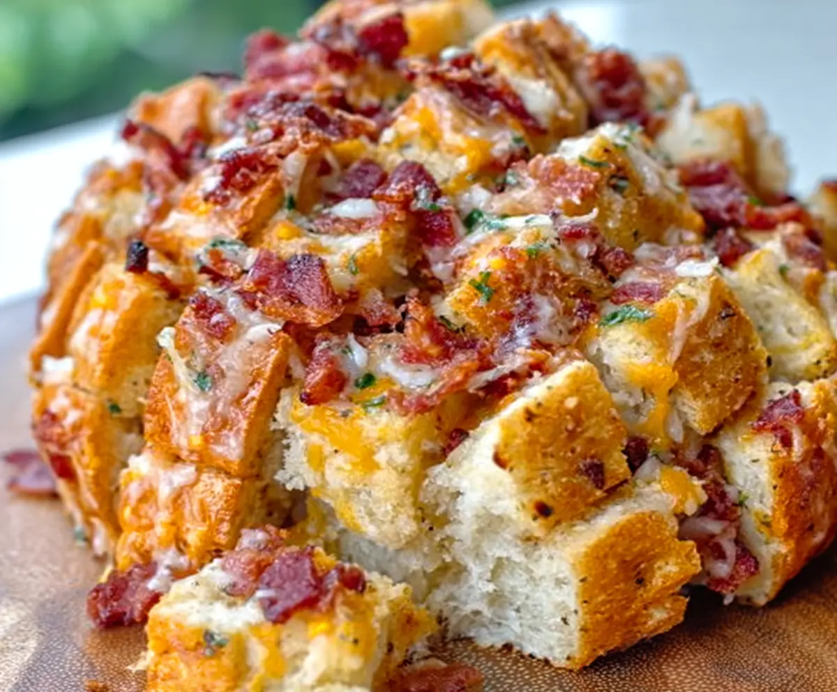 Easy Cheesy Bacon Ranch Bread