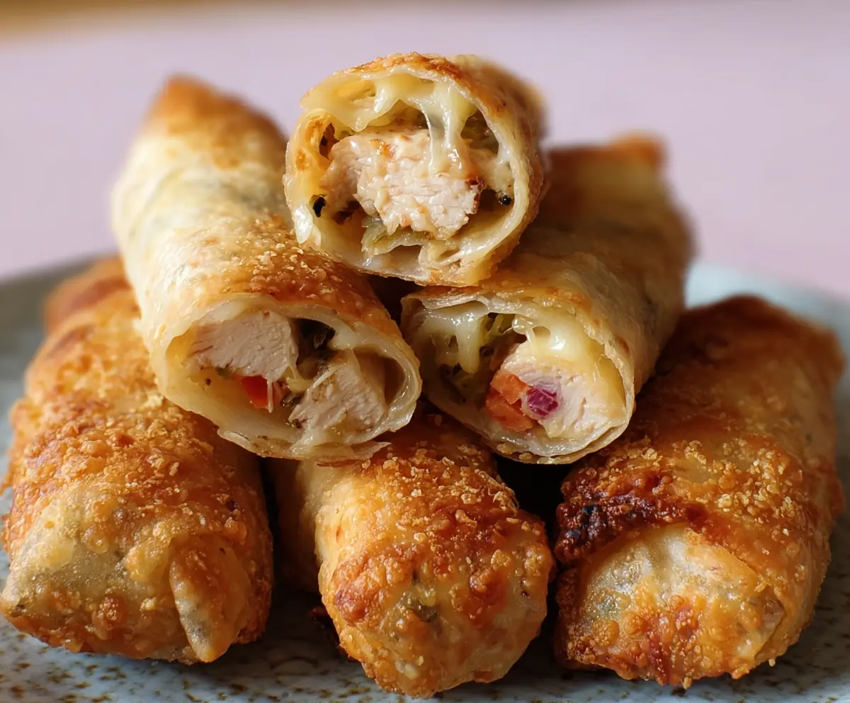 Easy Cheesy Chicken Spring Rolls