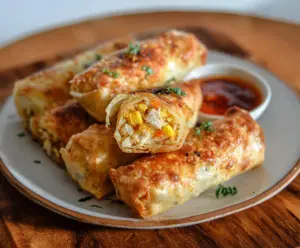 Cheesy Chicken Spring Roll
