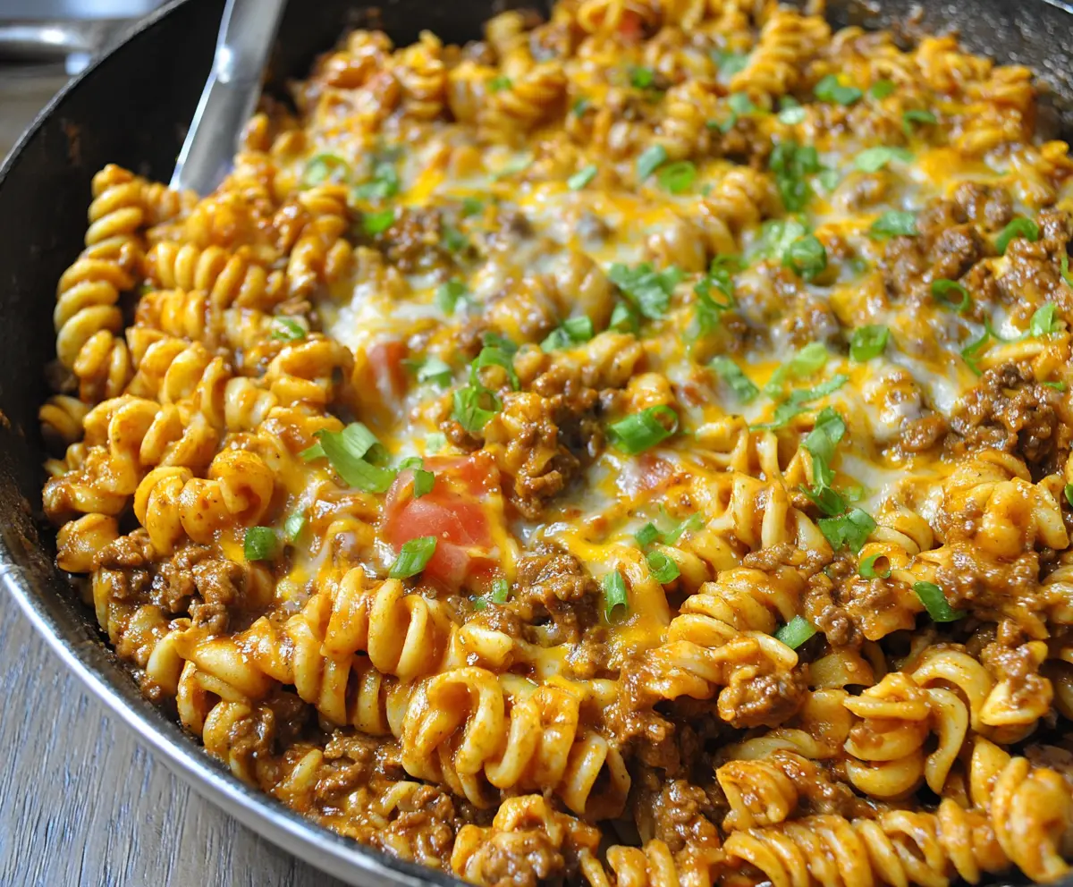 Easy Cheesy Taco Pasta