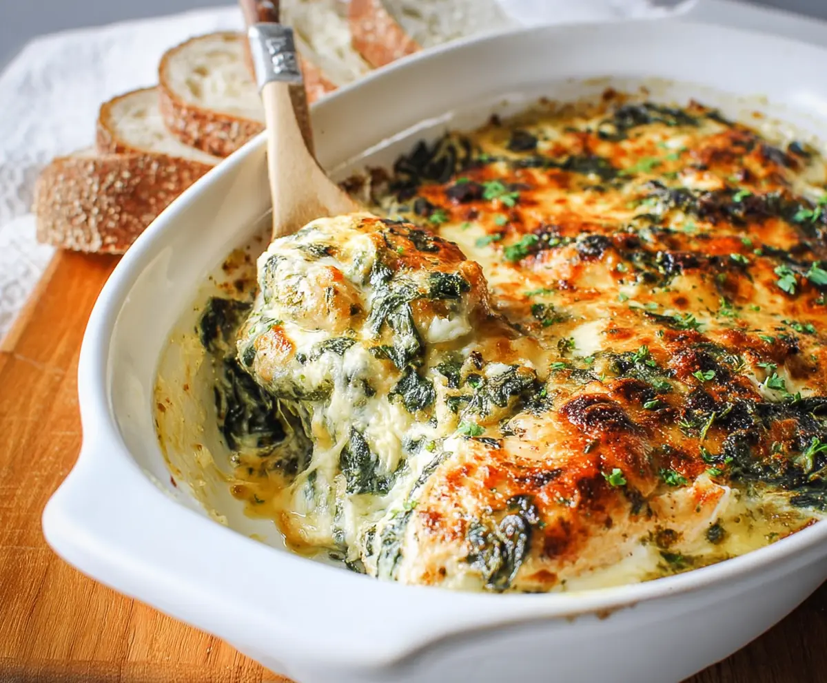 Creamy Chicken Spinach Casserole