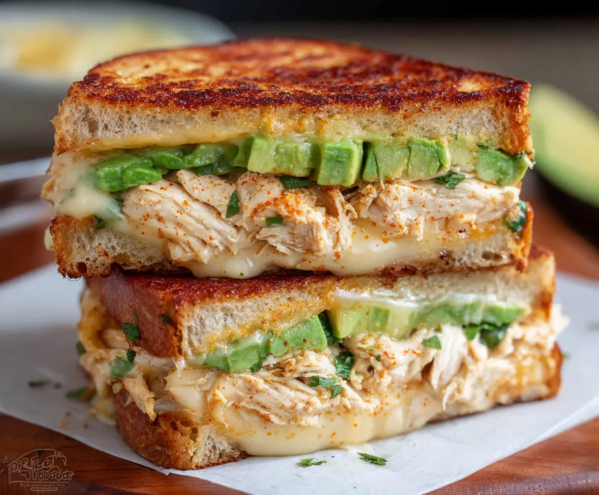 Easy Chicken Avocado Melt Sandwich