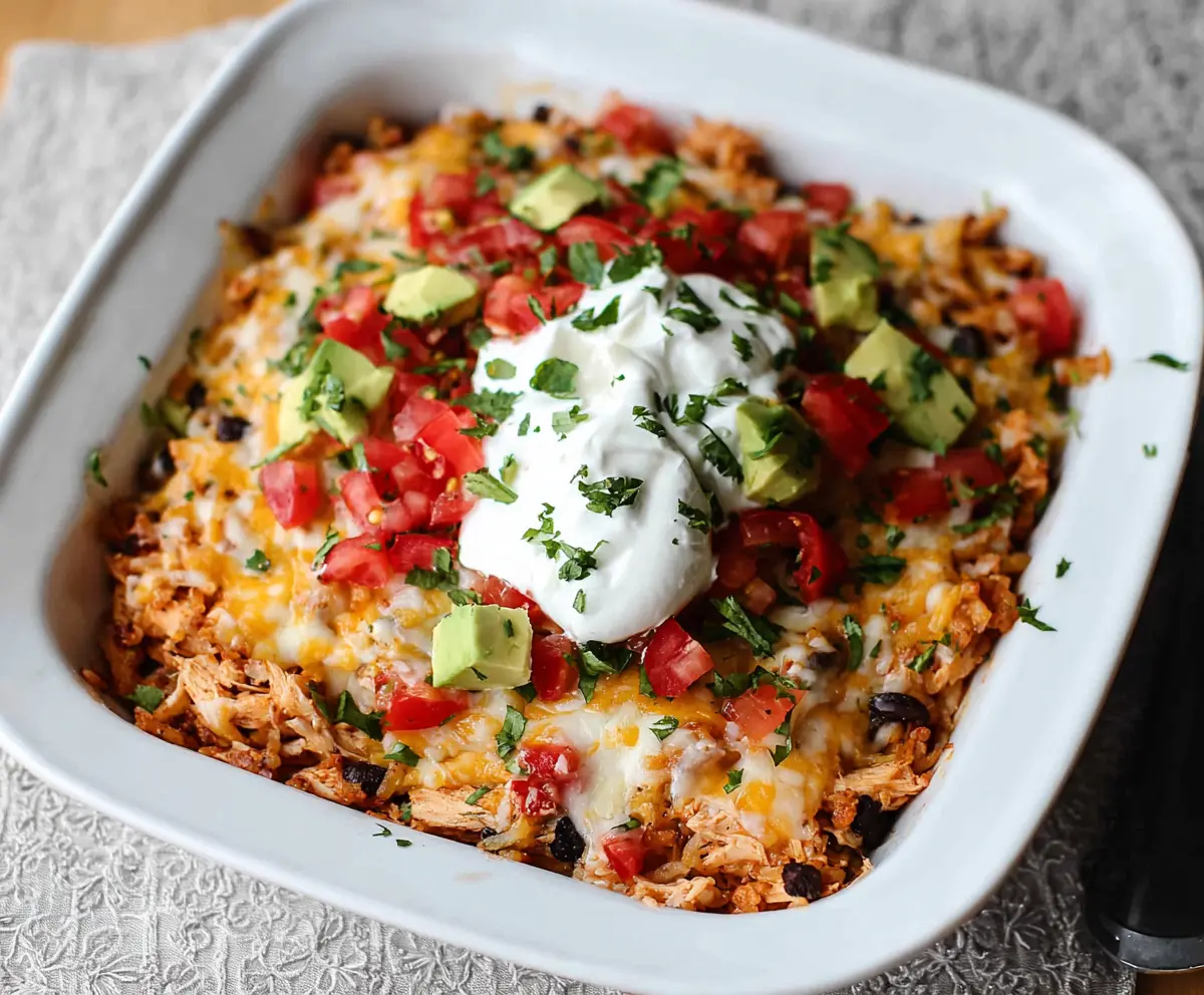 Easy Chicken Burrito Casserole Recipe