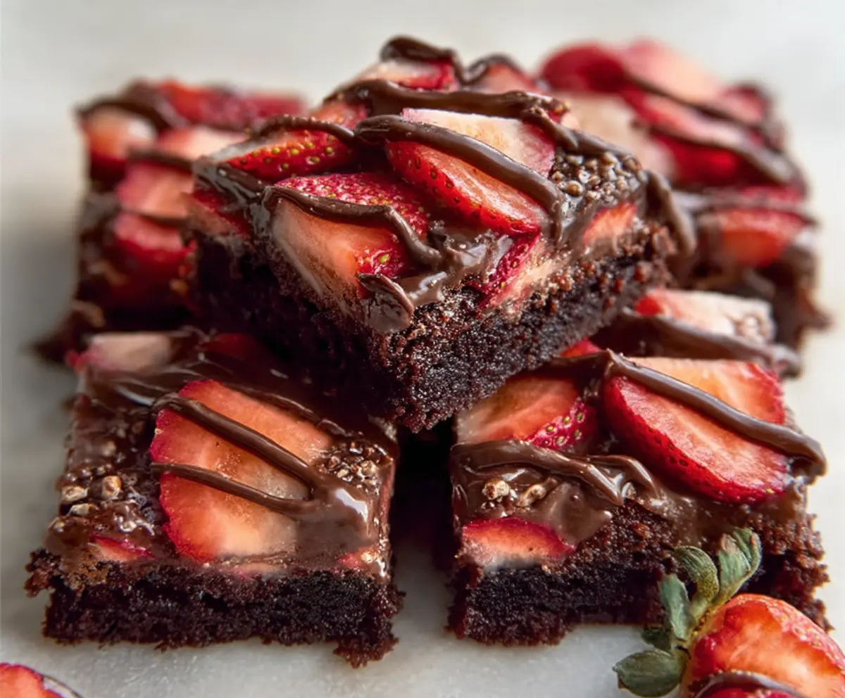 Chocolate Covered Strawberry Brownies Recipe