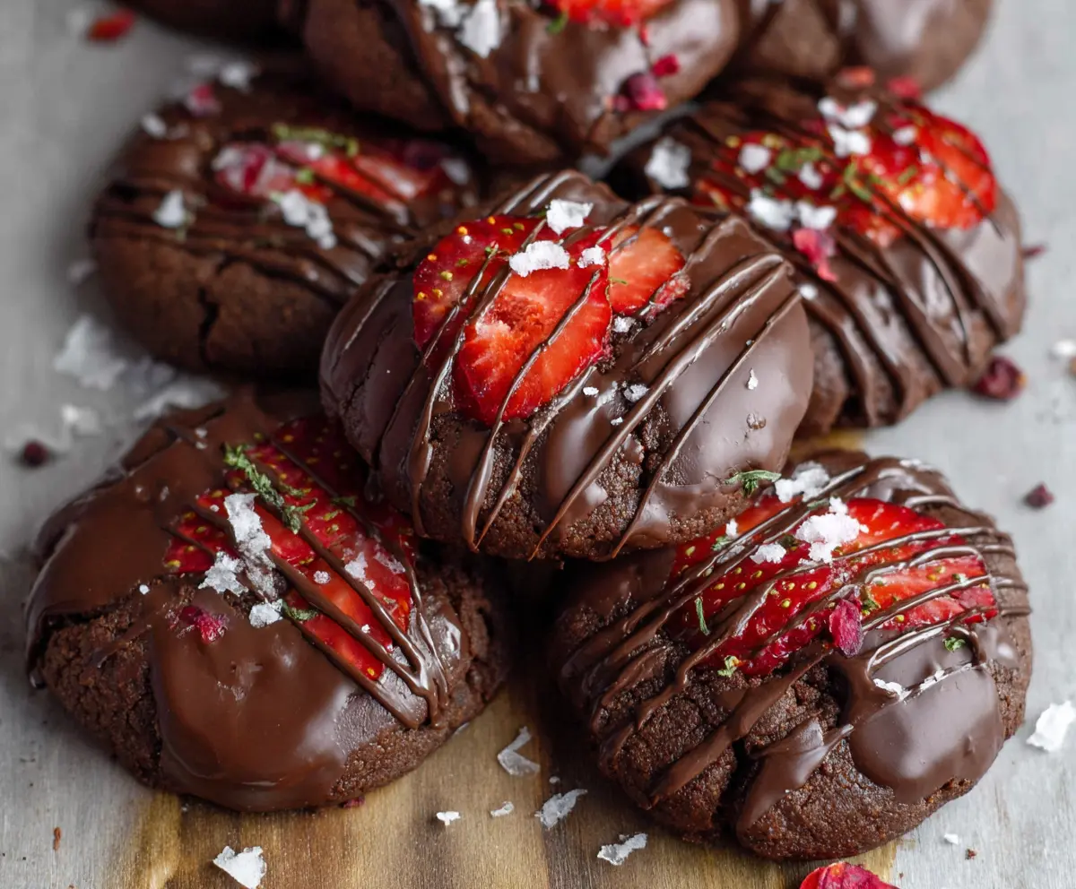 Easy Chocolate Strawberry Cookies