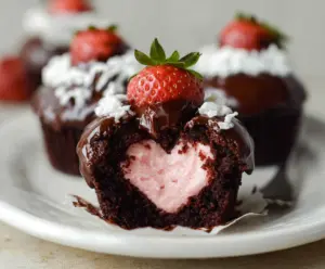 Chocolate Covered Strawberry Cupcakes