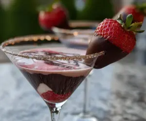 Chocolate Covered Strawberry Martini