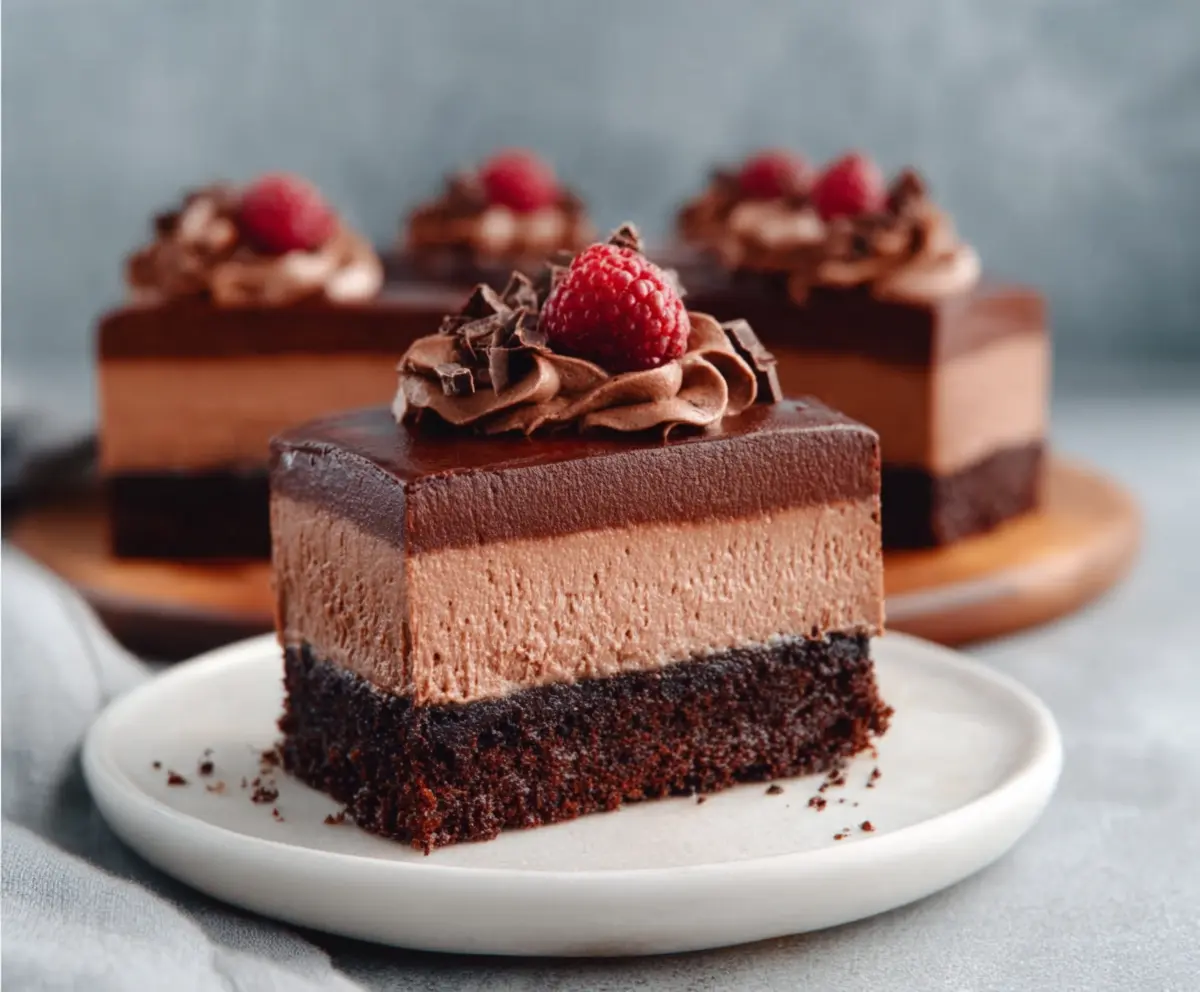 Fudgy Chocolate Mousse Brownies