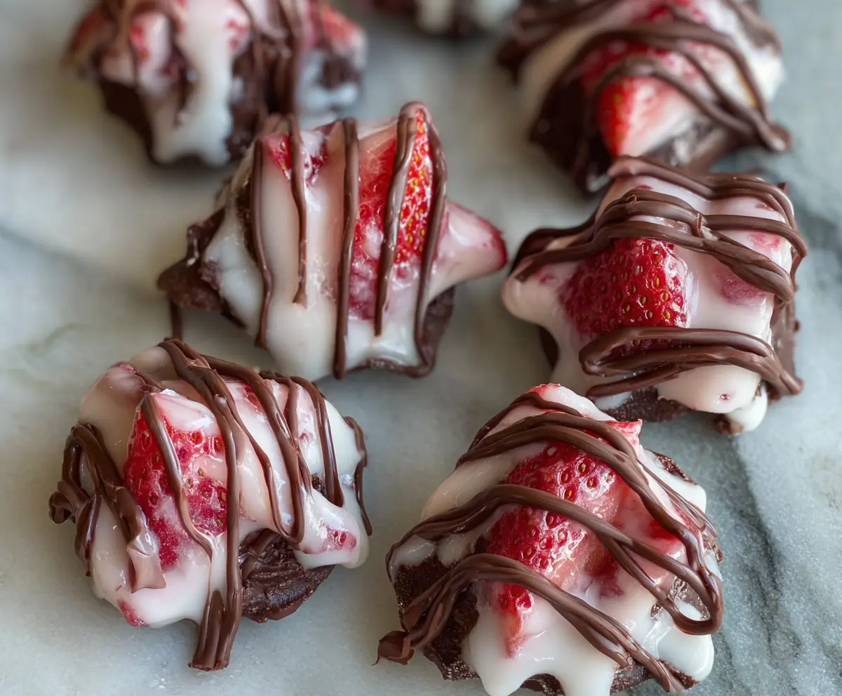 Easy Chocolate Strawberry Yogurt Bites