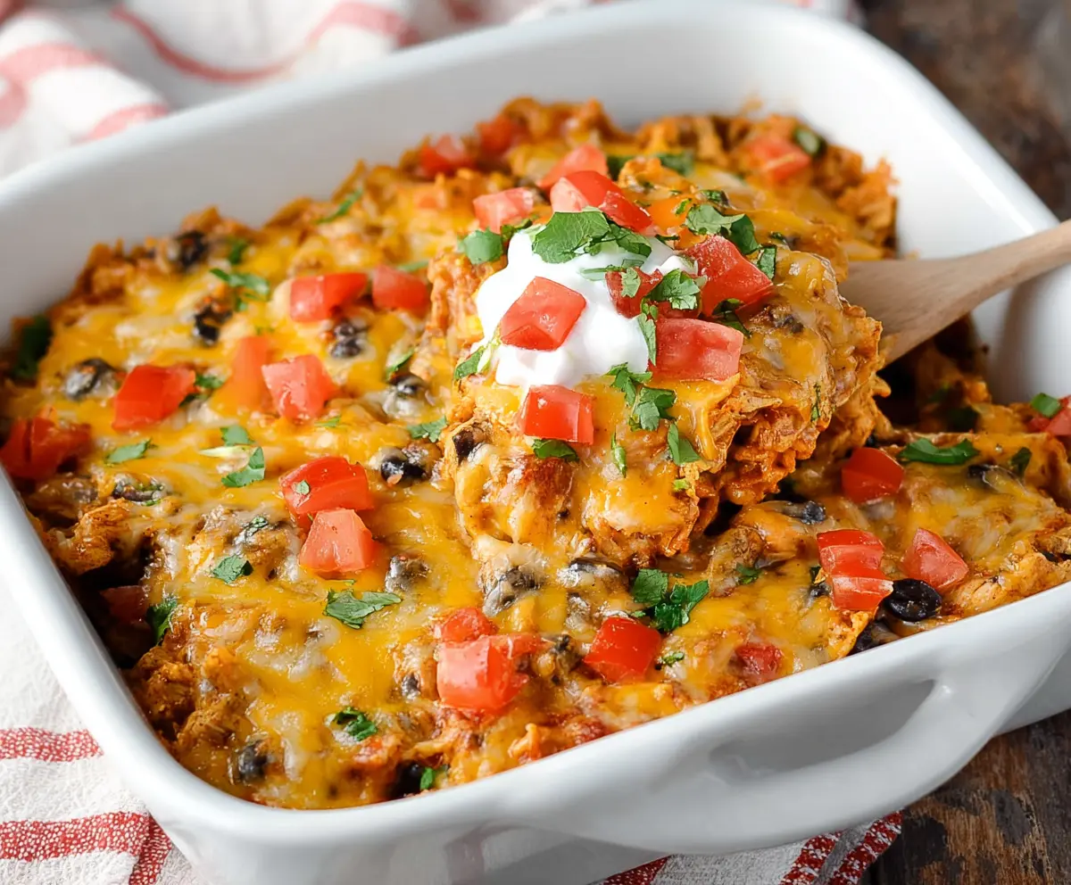 Easy Healthy Chicken Taco Casserole