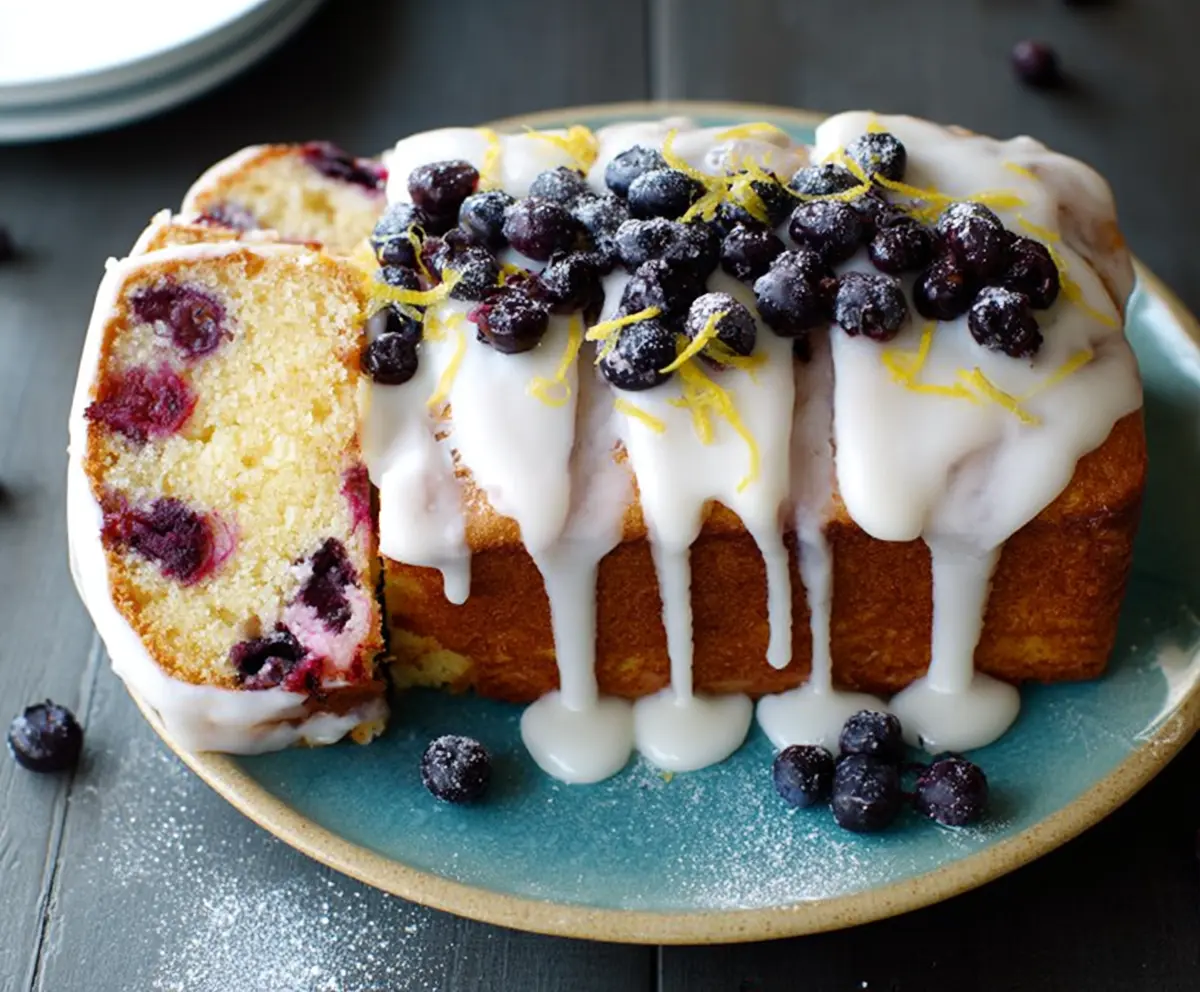 Easy Lemon Blueberry Cake Recipe