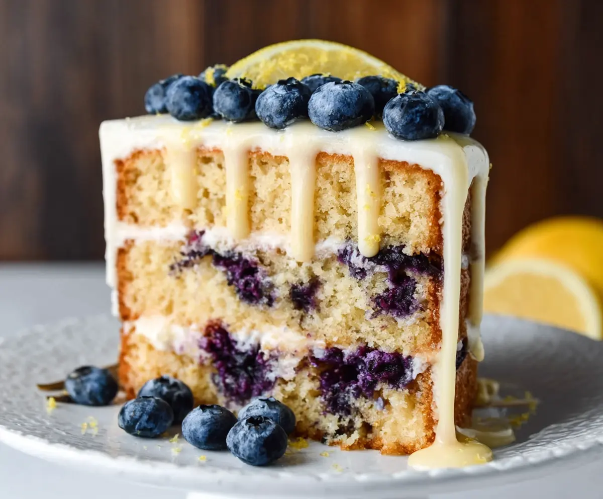 Easy Lemon Blueberry Cake Recipe
