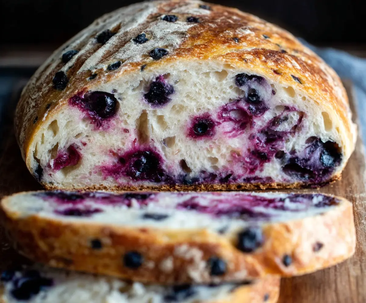 Easy Lemon Blueberry Sourdough Bread