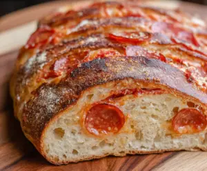Pepperoni Pizza Sourdough Bread