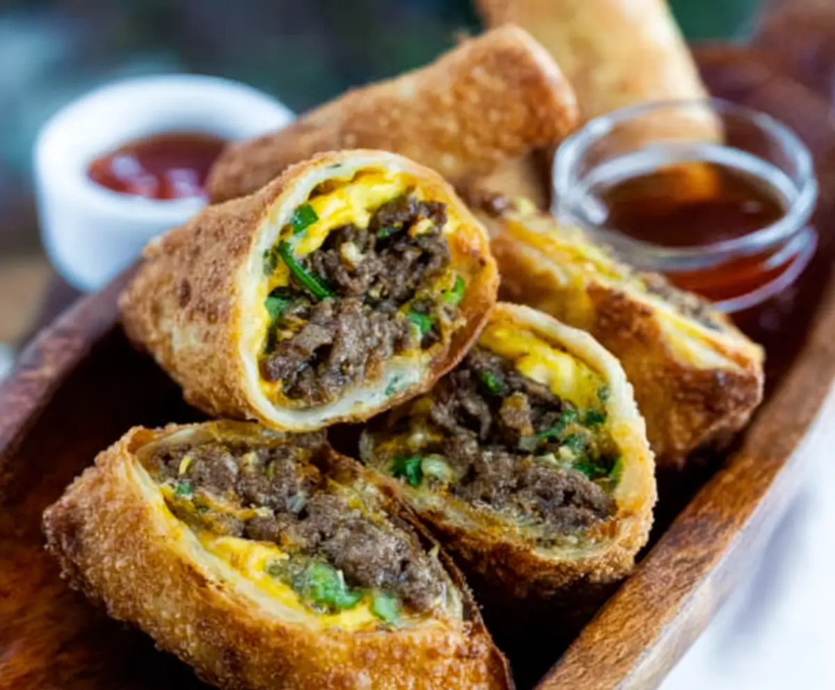 Crispy Philly Cheesesteak Egg Rolls